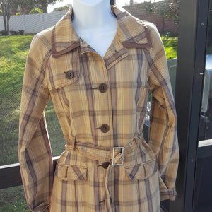 Merona Tan Double Breasted Belted Trench Coat
